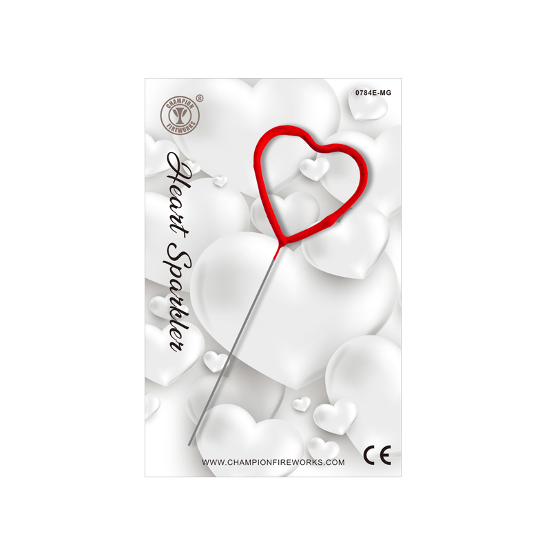 Мини-бенгальский огонь Red Heart в подарочной карте